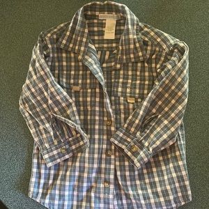 Janie & Jack Boys 18-24mos plaid button down shirt